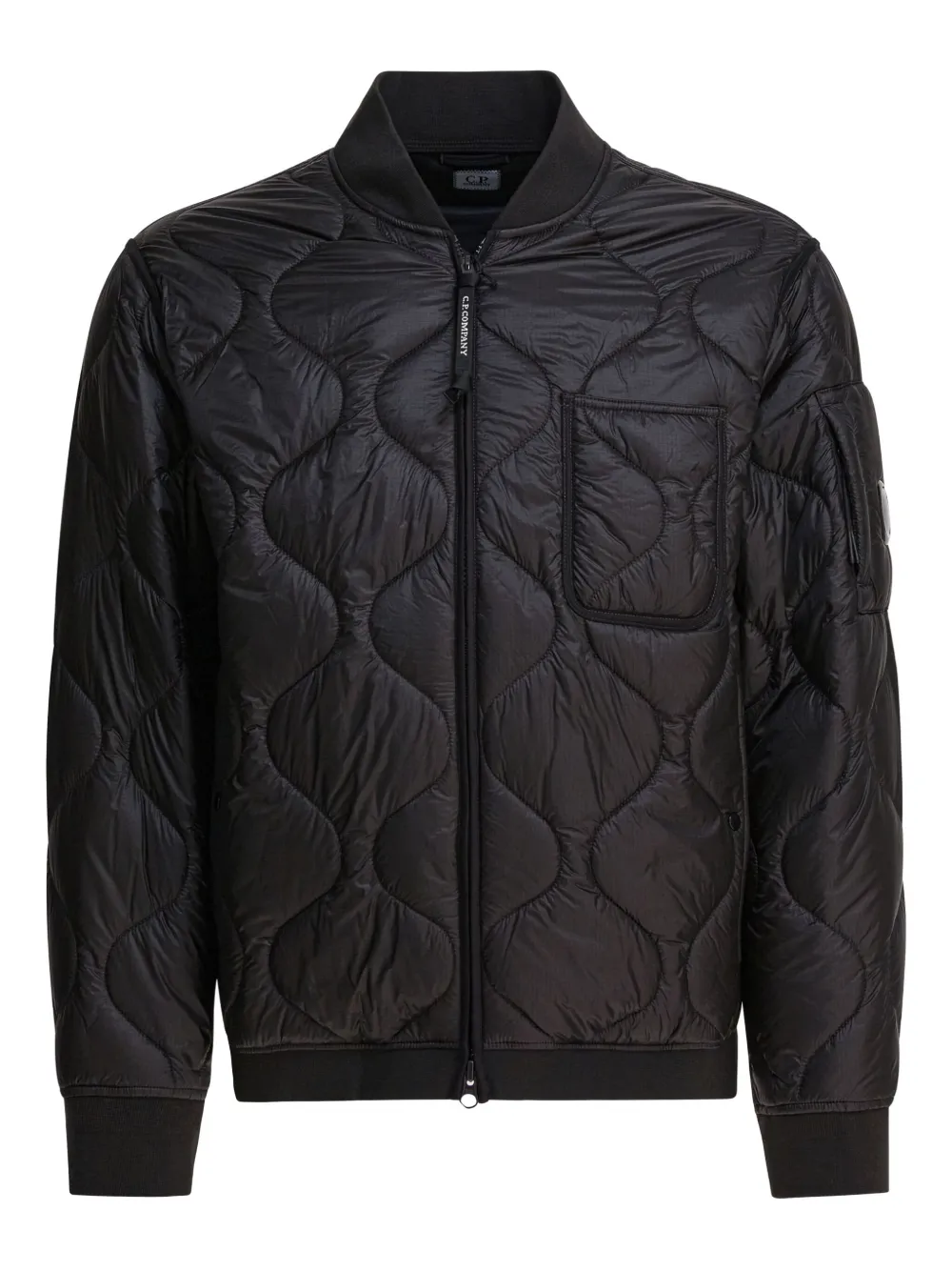 C.P. Company quilted bomber jacket Zwart