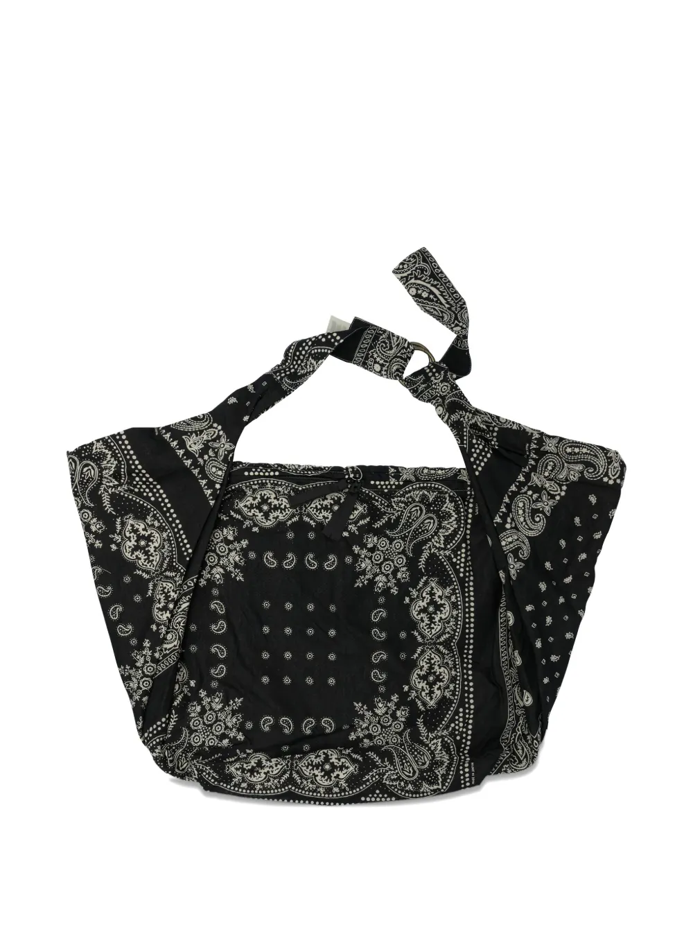 KAPITAL bandana-print ring-detail shoulder bag - Zwart