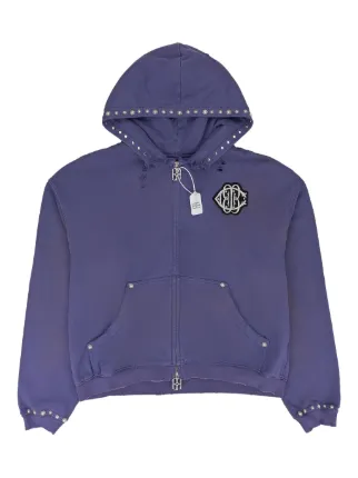 BIRTH OF ROYAL CHILD pearl-studded Zip Hoodie | Purple | FARFETCH