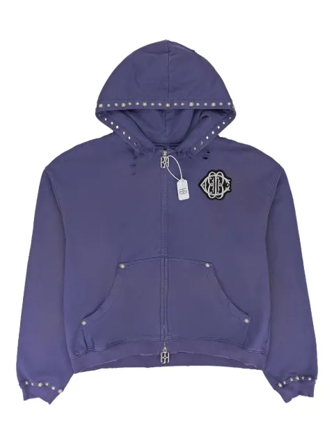 BIRTH OF ROYAL CHILD pearl-studded zip hoodie