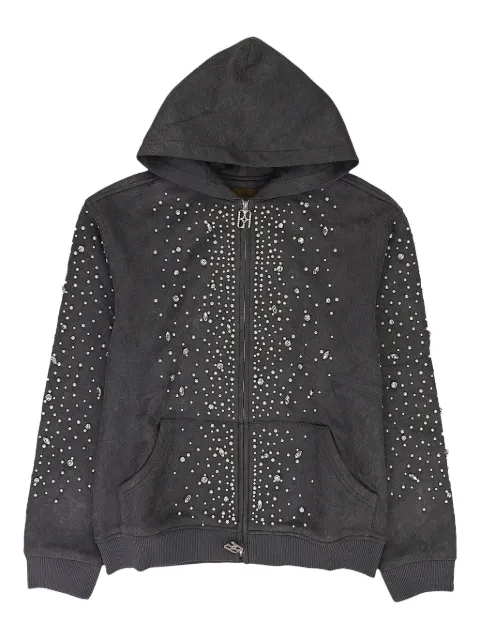 BIRTH OF ROYAL CHILD pearl-embellished zip-up hoodie