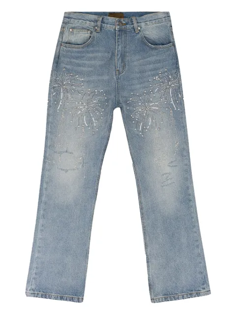 BIRTH OF ROYAL CHILD beaded-fireworks jeans