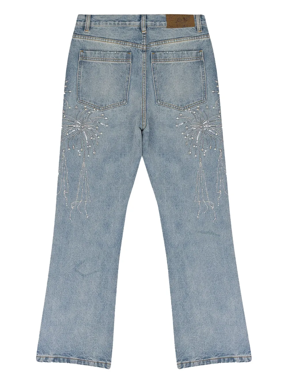 BIRTH OF ROYAL CHILD beaded-fireworks jeans - Blauw