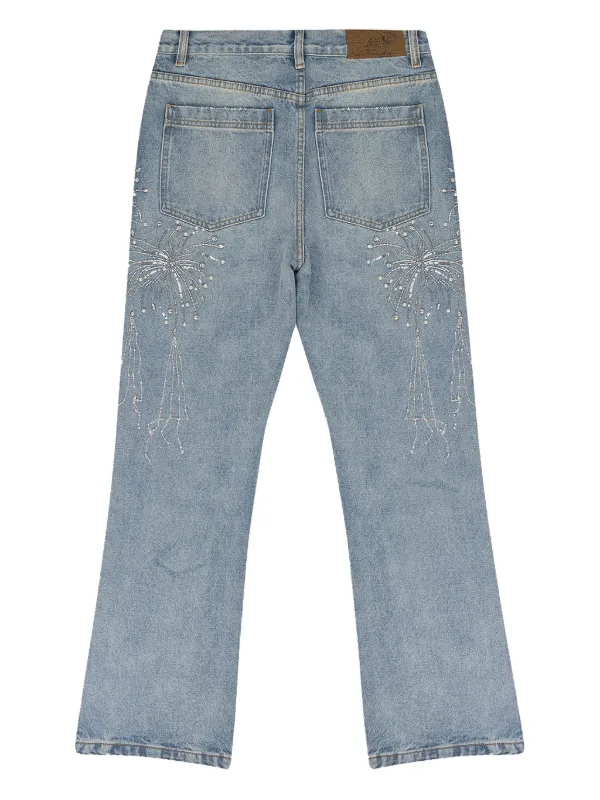 BIRTH OF ROYAL CHILD beaded-fireworks Jeans Blue FARFETCH JO
