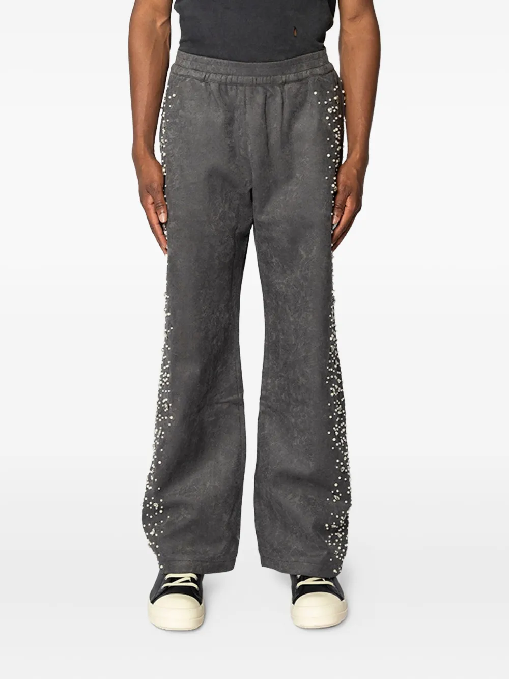 BIRTH OF ROYAL CHILD pearl-embellished track pants | Grey | Image 1