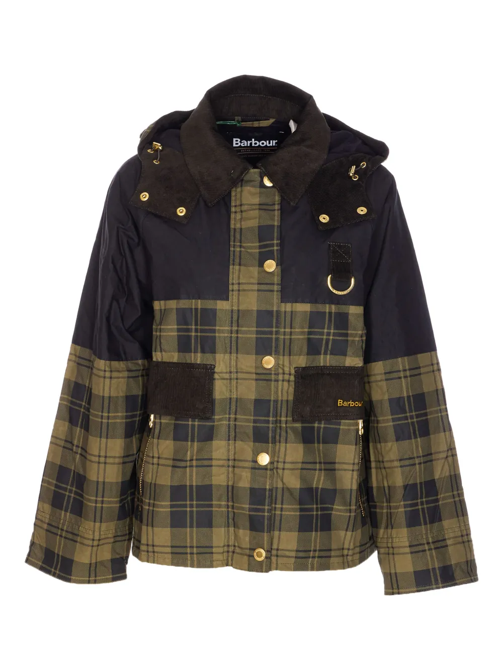 Barbour Elaine tartan-check zip-front jacket - グリーン Barbour Elaine tartan-check zip-front jacket - グリーン