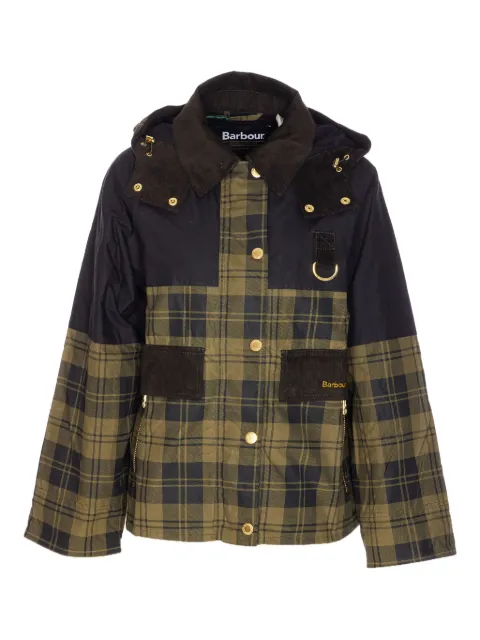 Barbour Elaine tartan-check zip-front jacket