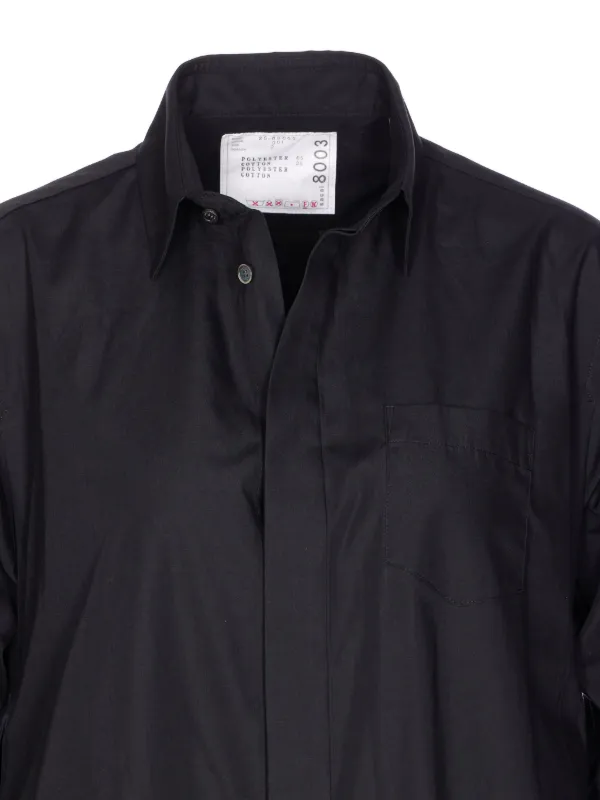 Sacai ボタン ミニシャツドレス | ブラック | FARFETCH JP