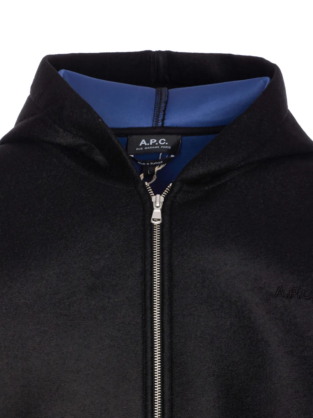 A.P.C. Hoodie met rits Zwart