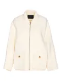 LIU JO fringed zip-front jacket - White
