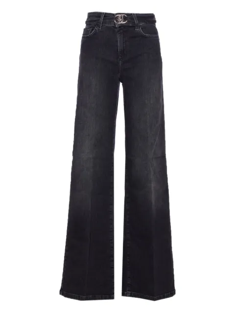 LIU JO jeans acampanados con placa del logo