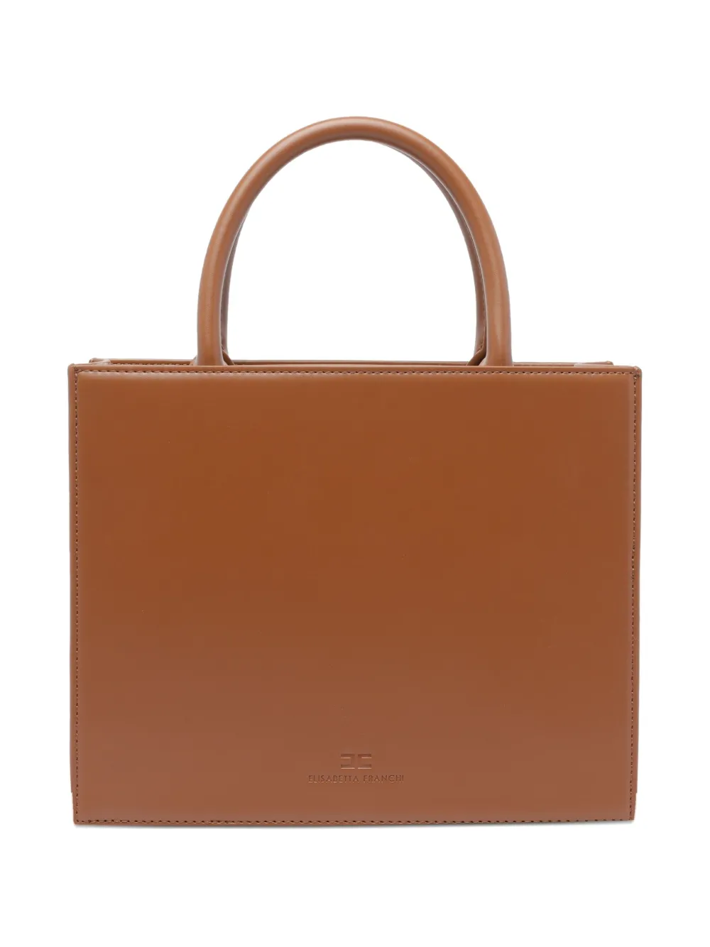 Elisabetta Franchi Mini 24 7 shopper met handvat en logoplakkaat Bruin