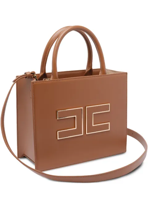 Elisabetta Franchi mini 24/7 logo-plaque top-handle tote bag