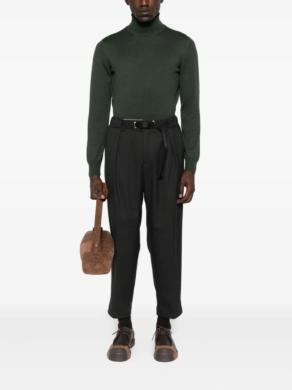 White Sand pleated drawstring trousers - Grijs