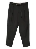 White Sand pleated drawstring trousers - Grey