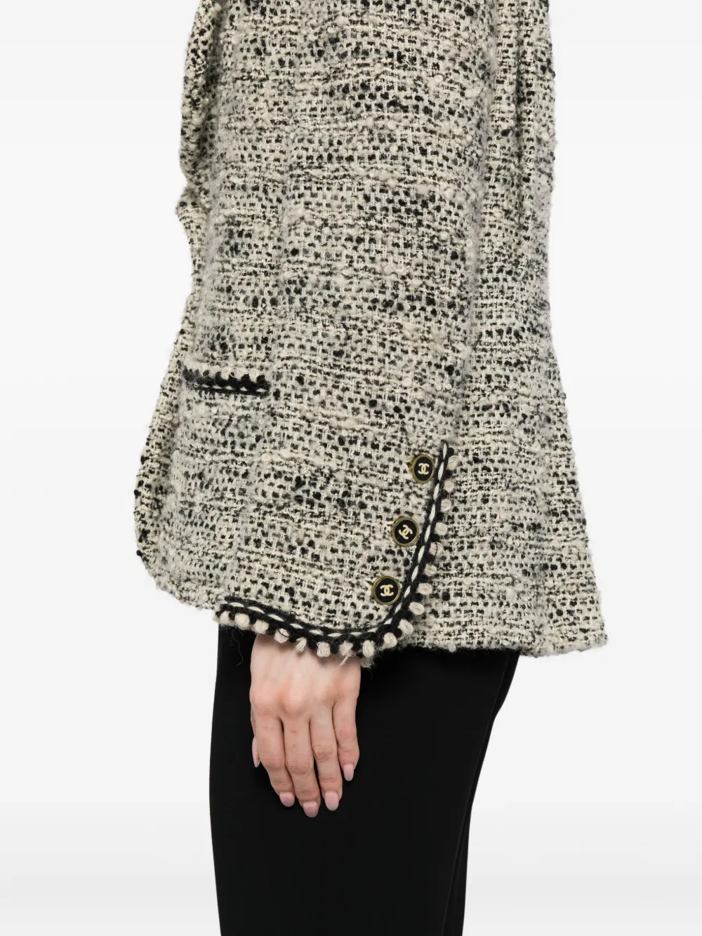 Pre-owned Chanel 1994 Single Breasted Jacket In Neutral