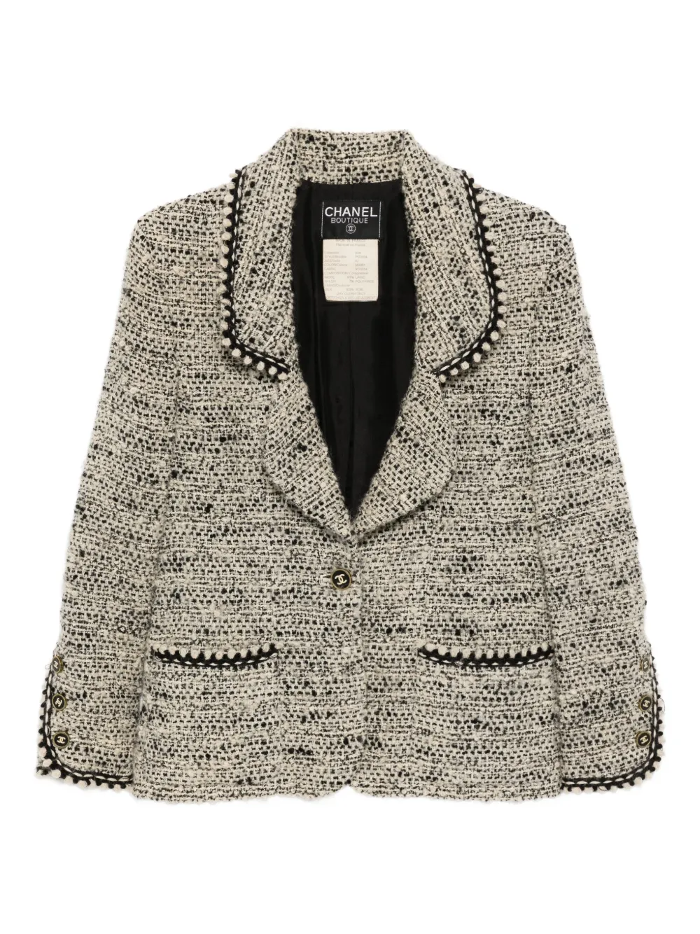 CHANEL Pre-Owned 1994 single breasted jacket | Neutrals | Image 1