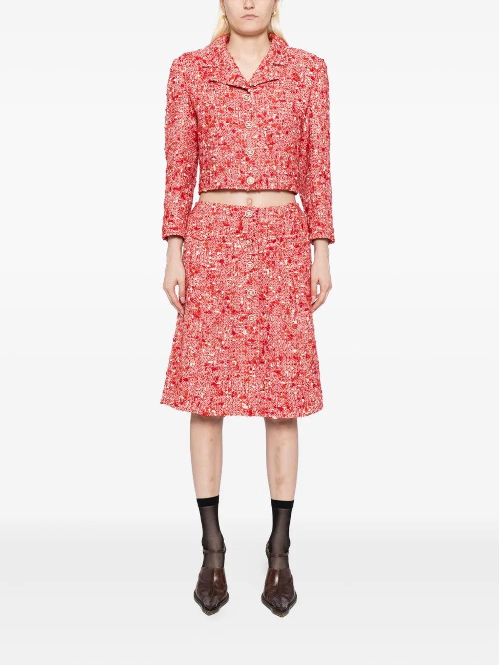 CHANEL Pre-Owned 2001 setup suit jacket skirt | Pre-Owned Suits | Image 2