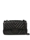 CHANEL Pre-Owned 2015 Single Flap chevron lambskin shoulder bag - Black