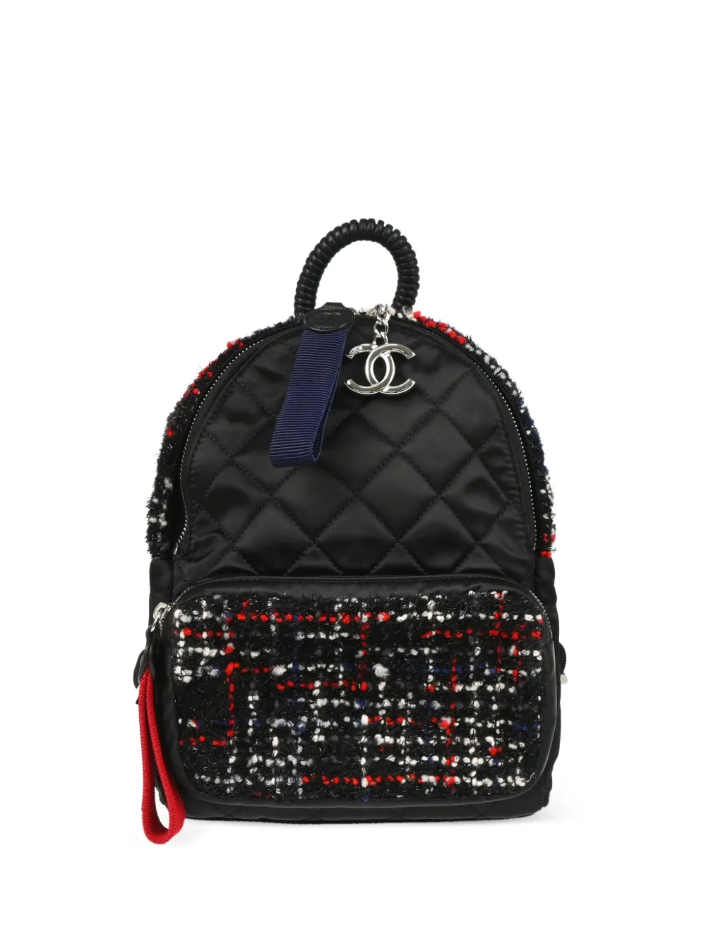 CHANEL Pre-Owned 2017 Astronaut tweed backpack | Black | Image 1