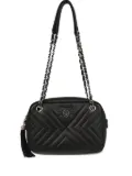 CHANEL Pre-Owned 2017 small Diagonal Chevron camera bag - Black