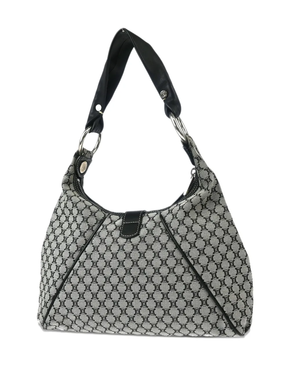 Pre-owned Celine 1990-2000s Macadam Shoulder Bag In Gray