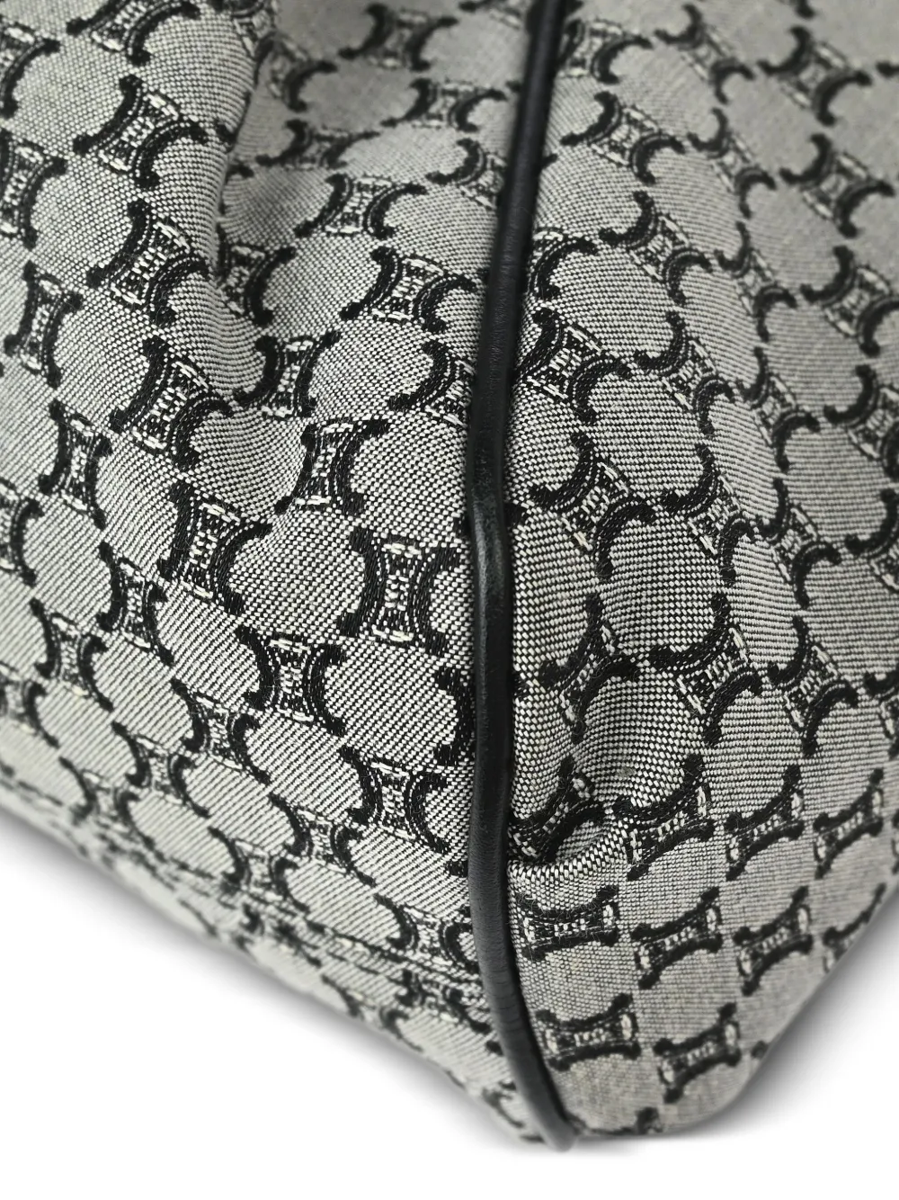 Pre-owned Celine 1990-2000s Macadam Shoulder Bag In Gray