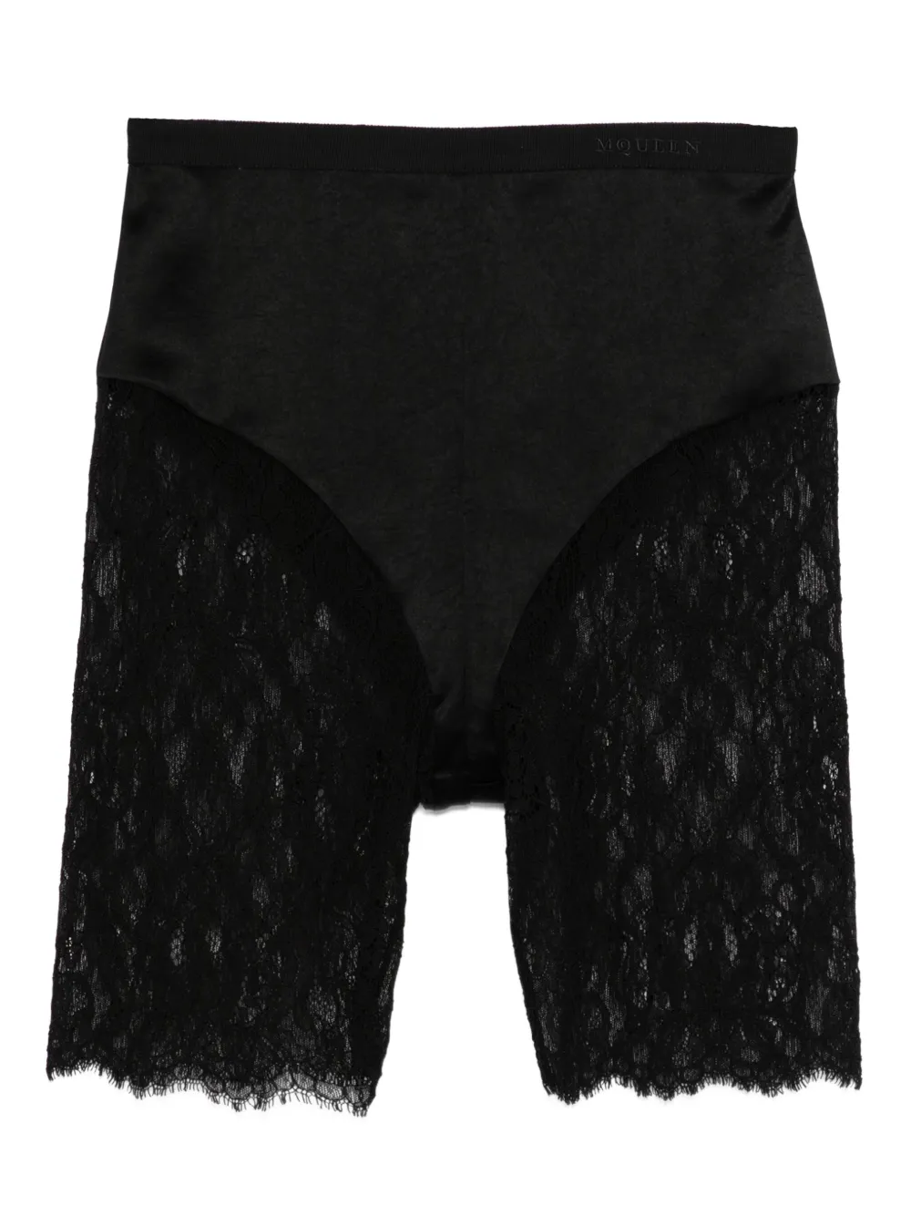 Alexander McQueen Shorts met kant Zwart