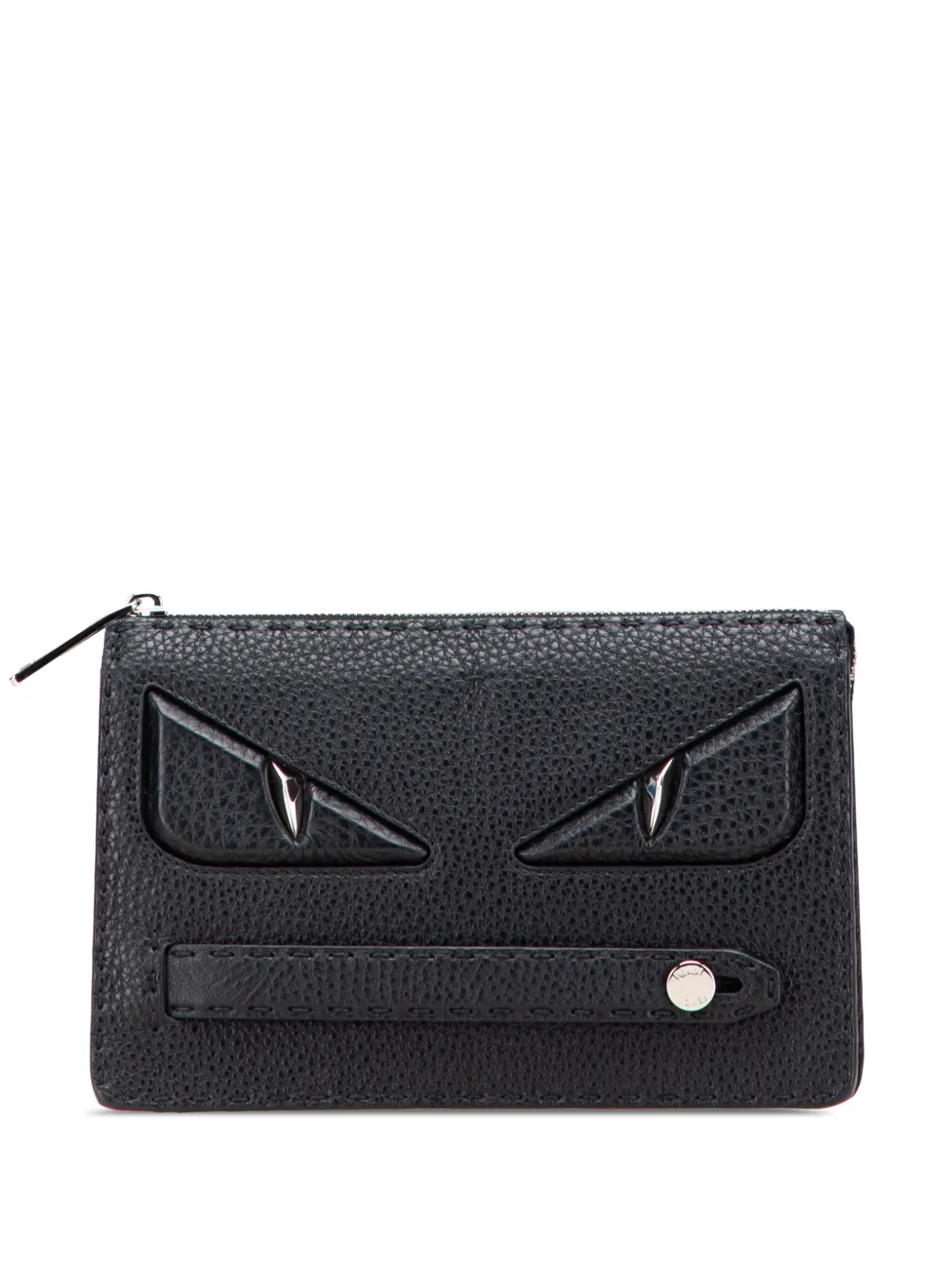 Fendi Pre-Owned 2010-2025 Leather Selleria Monster clutch bag - ブラック Fendi Pre-Owned 2010-2025 Leather Selleria Monster clutch bag - ブラック