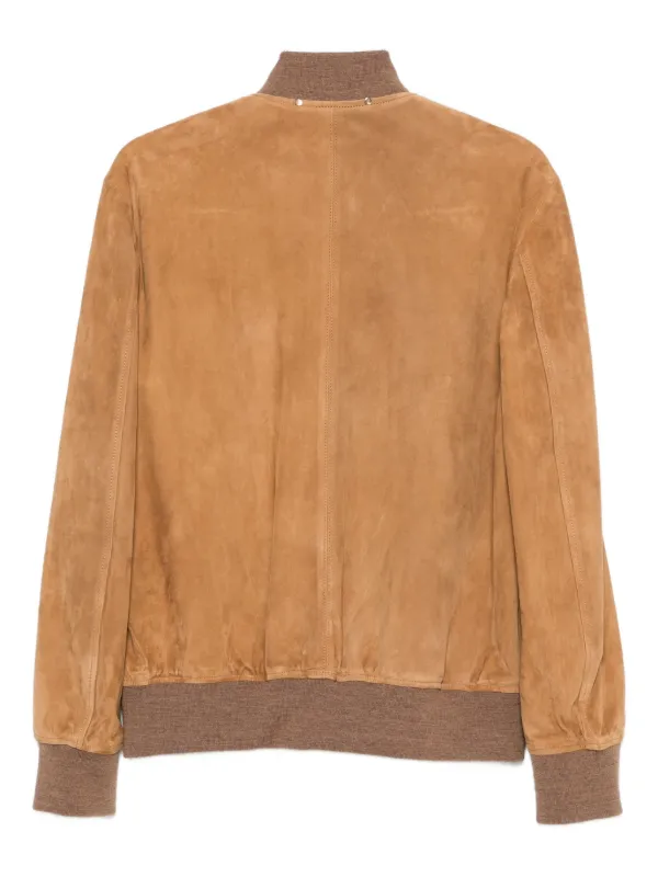 Paul Smith スエード ボンバージャケット | ブラウン | FARFETCH JP