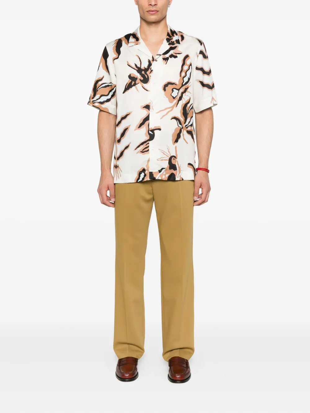 Paul Smith geometric-print shirt Wit