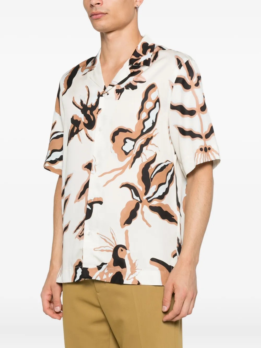 Paul Smith geometric-print shirt Wit