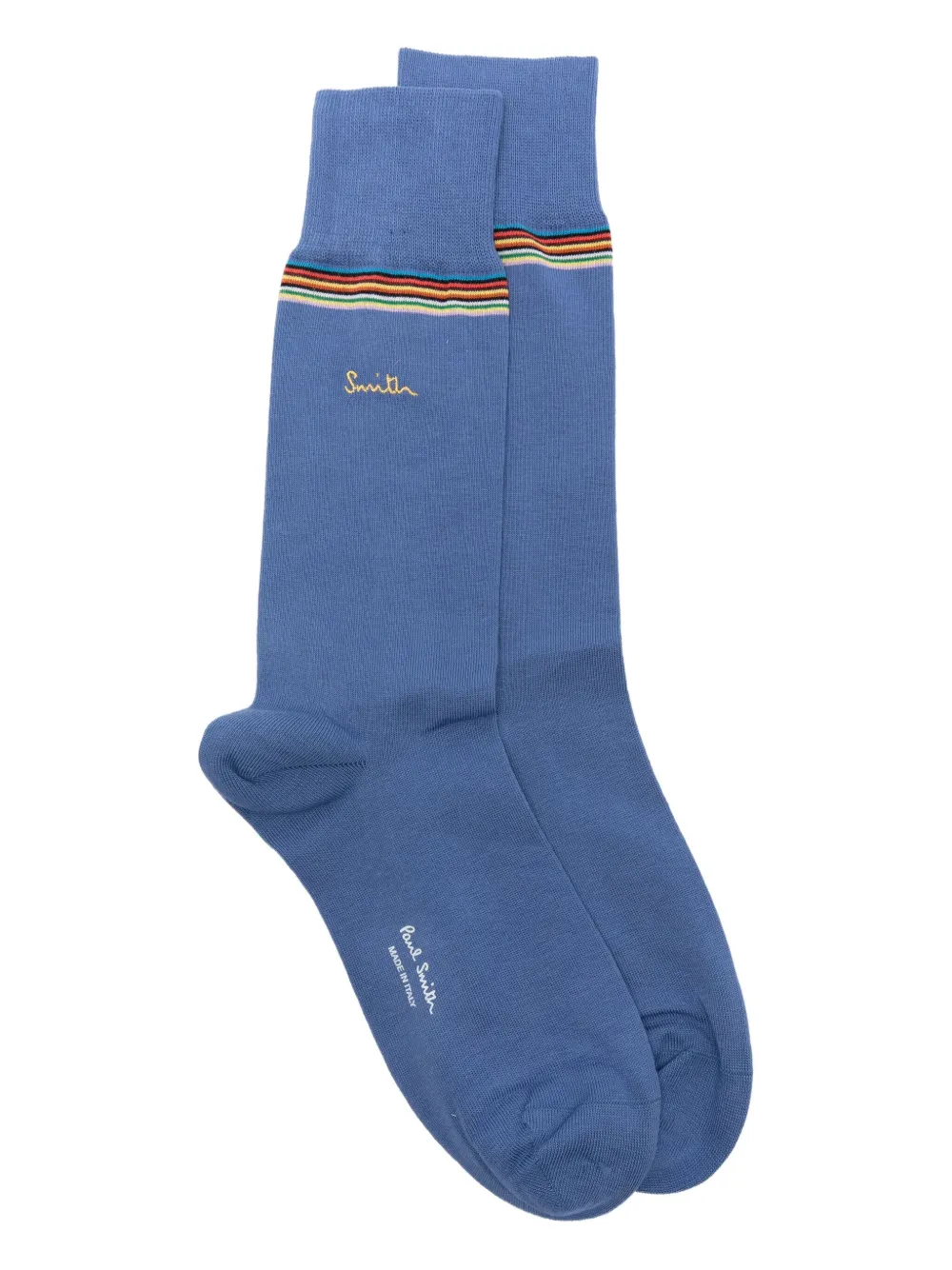 Paul Smith ストライプディテール 靴下 - ブルー Paul Smith ストライプディテール 靴下 - ブルー