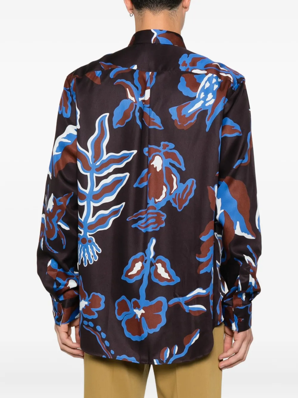 Paul Smith Overhemd met geometrische print Bruin
