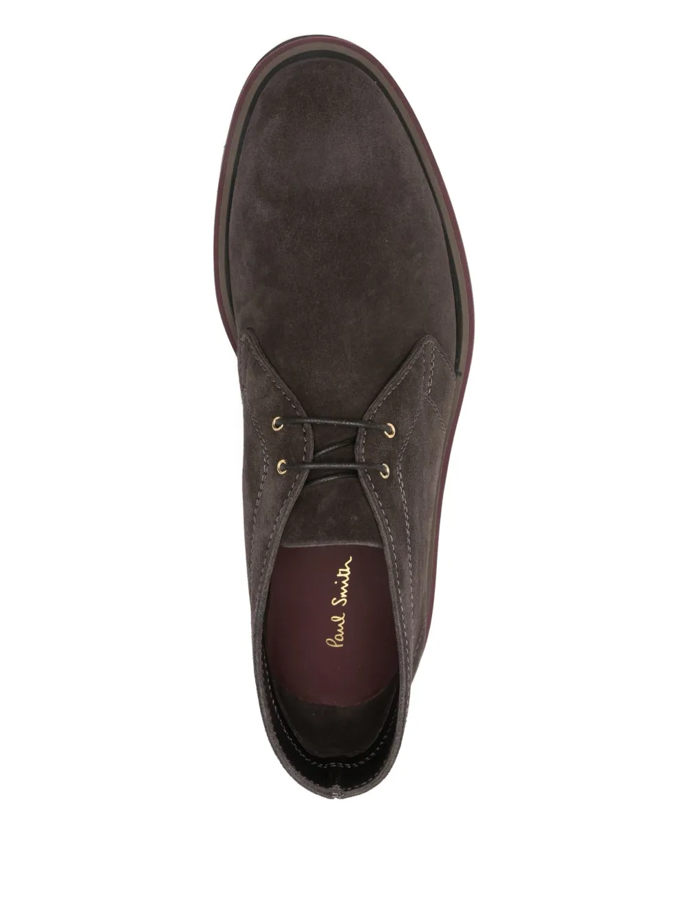 Paul Smith suede lace-up boots Brown