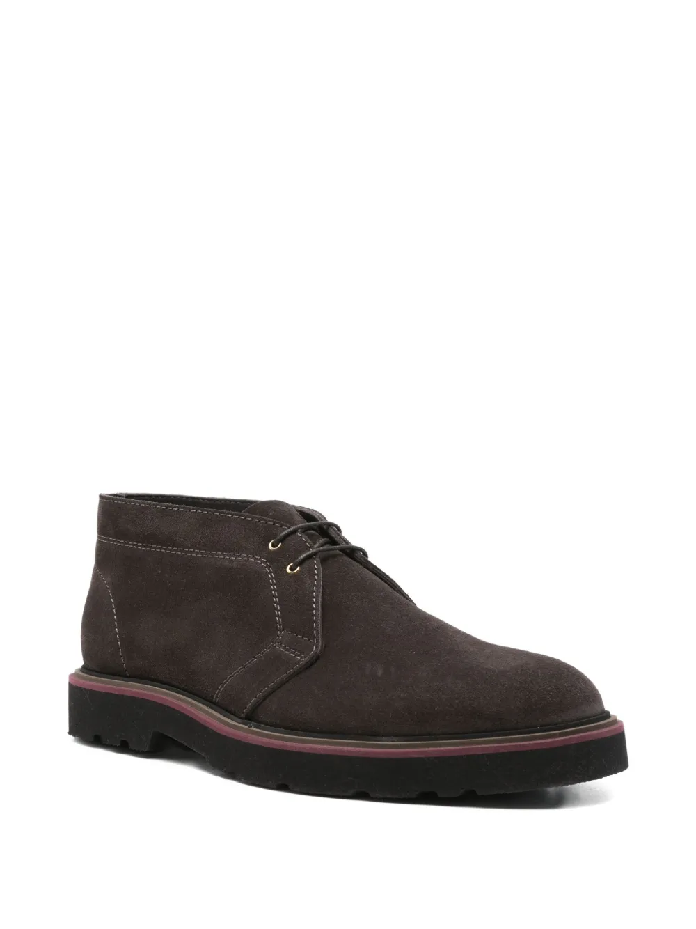 Paul Smith suede lace-up boots Brown