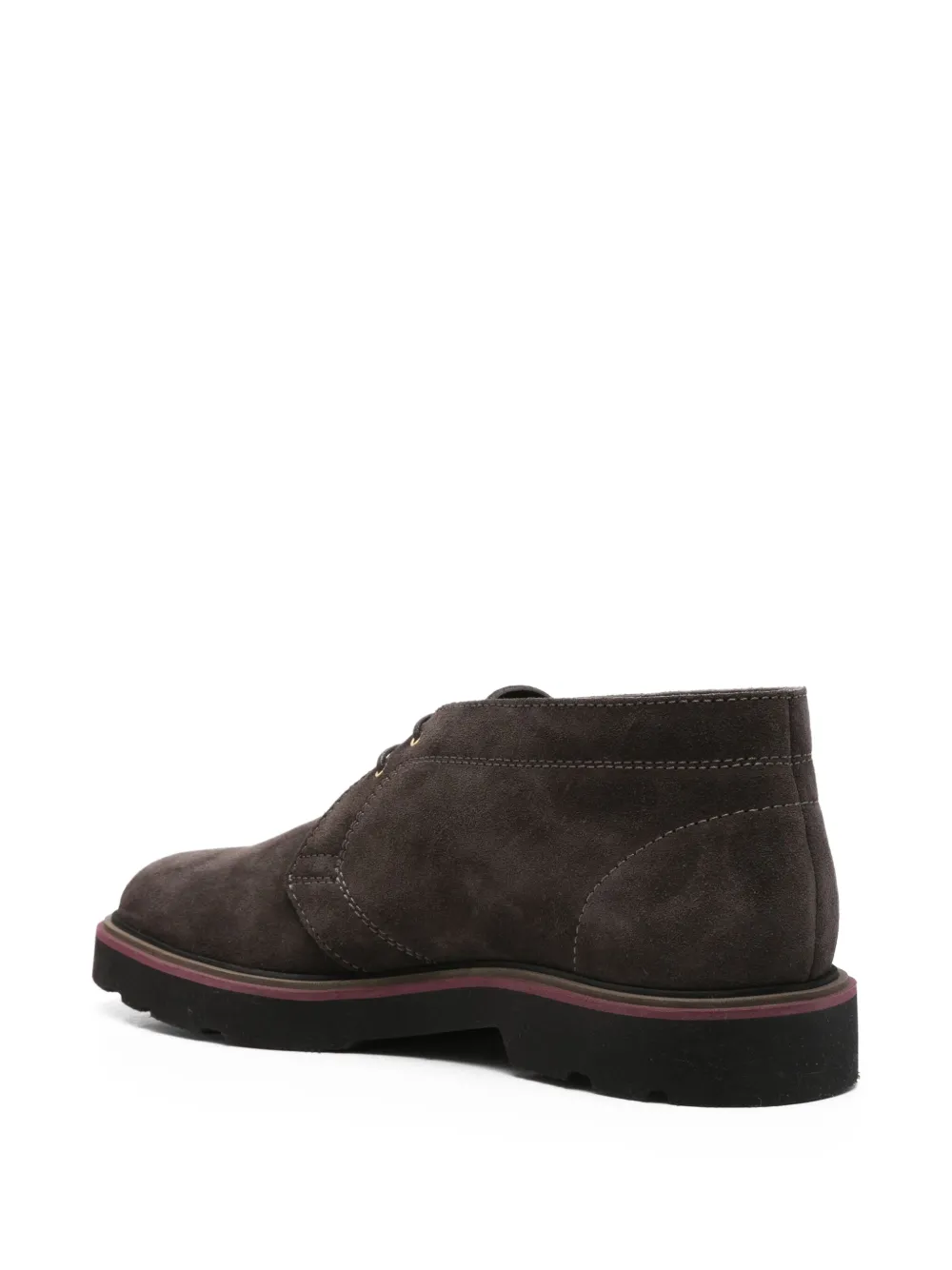 Paul Smith suede lace-up boots Brown