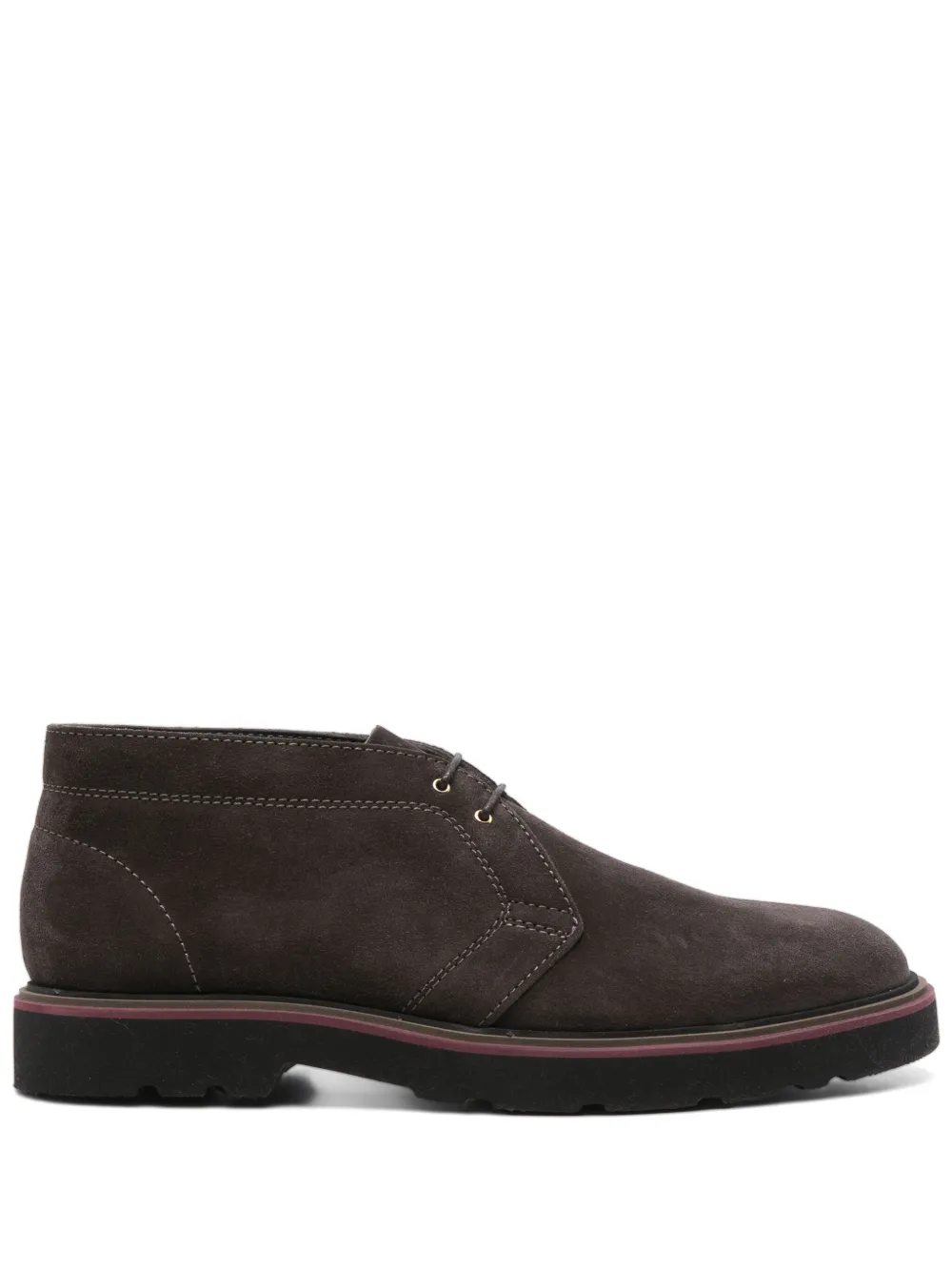 Paul Smith suede lace-up boots Brown
