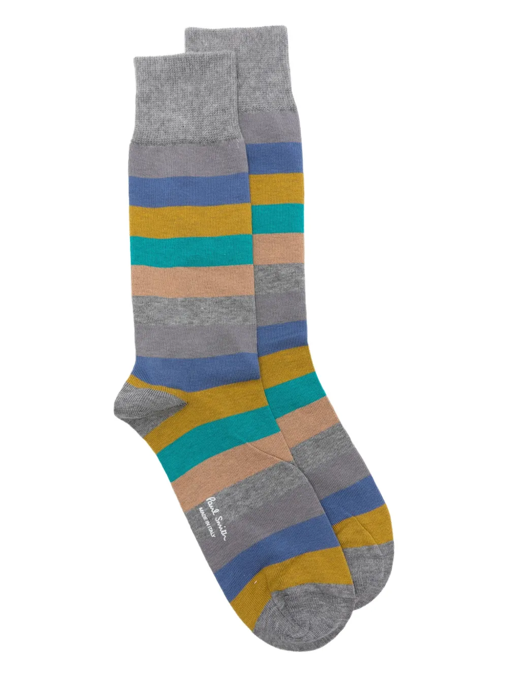 Paul Smith logo-print striped socks | Grey | Image 1