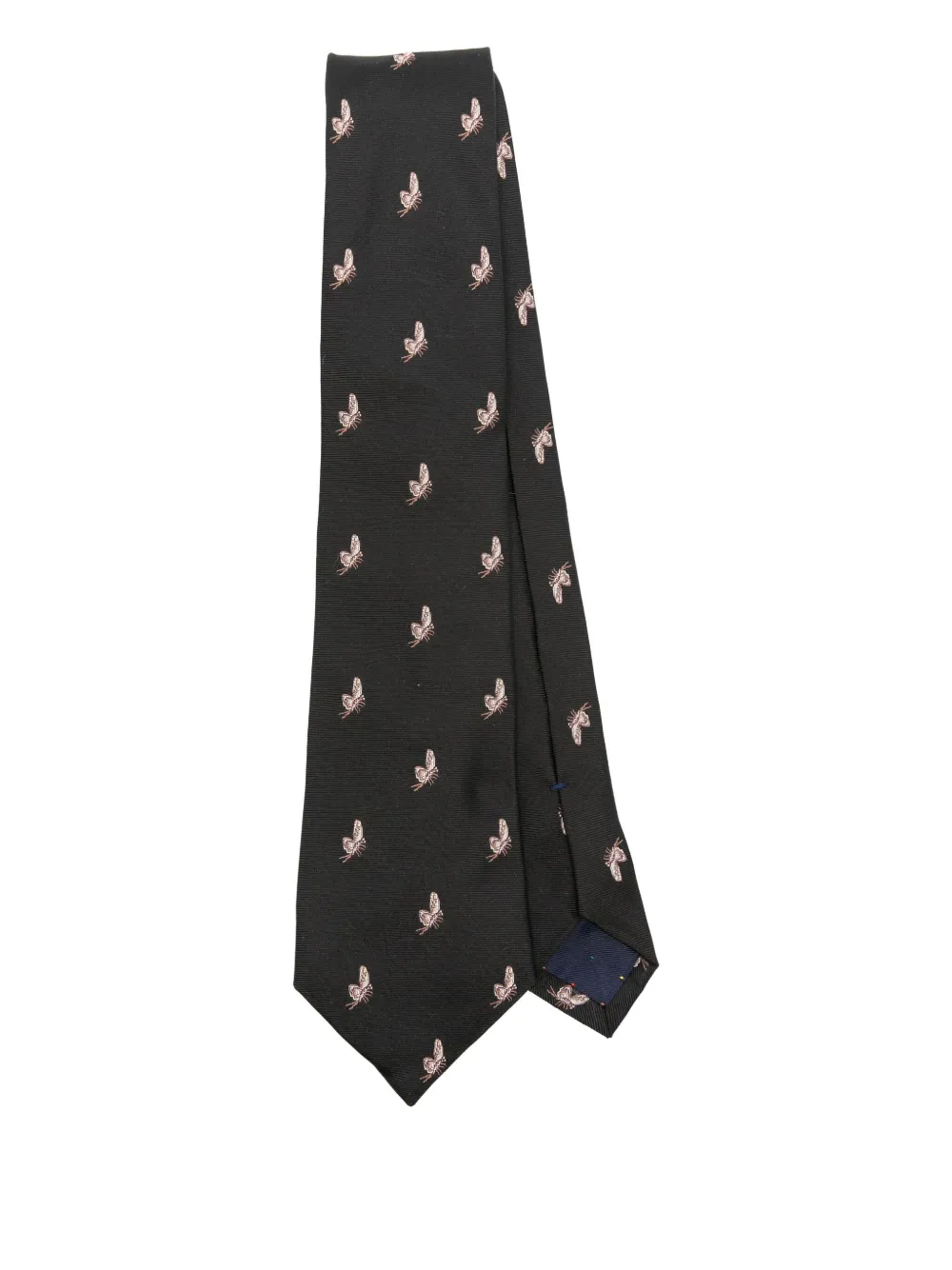 insect-pattern silk tie