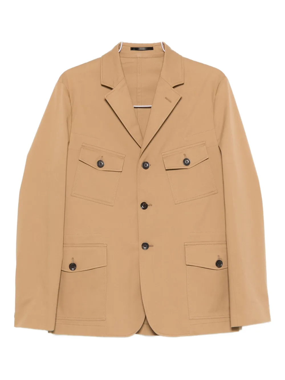 flap-pocket single-breasted blazer