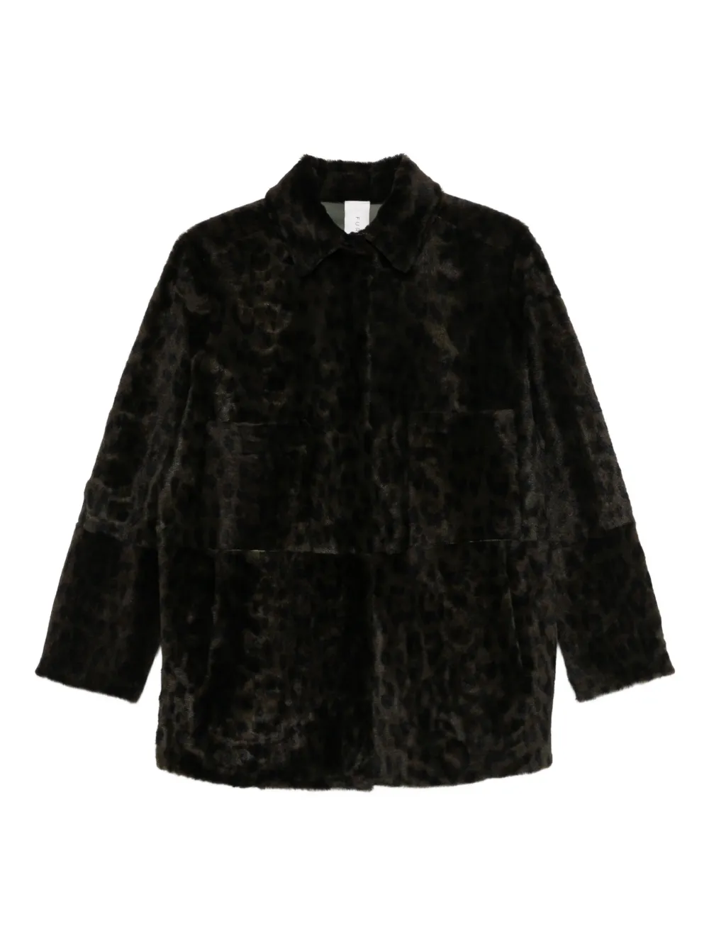 leopard-print shearling jacket