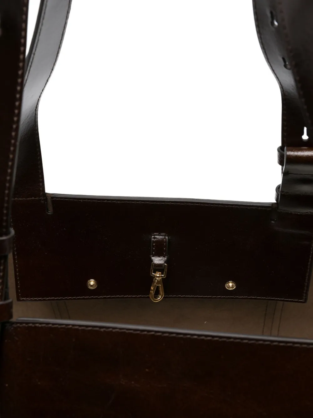 Golden Goose leather belt-detail tote bag Bruin