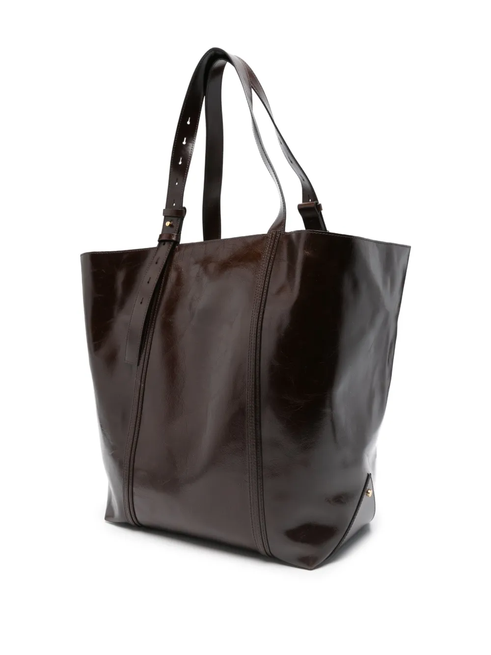 Golden Goose leather belt-detail tote bag Bruin