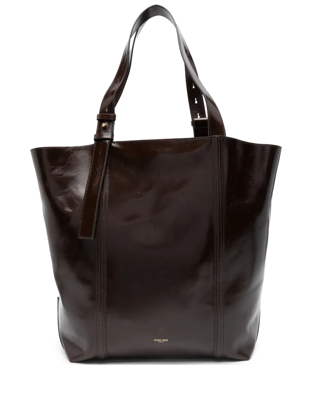 Golden Goose leather belt-detail tote bag Bruin