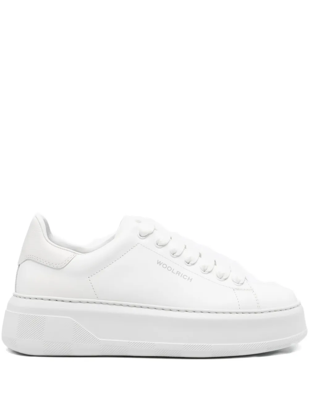 Woolrich leather platform low-top sneakers White