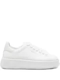 Woolrich leather platform low-top sneakers - White