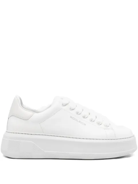 Woolrich leather platform low-top sneakers