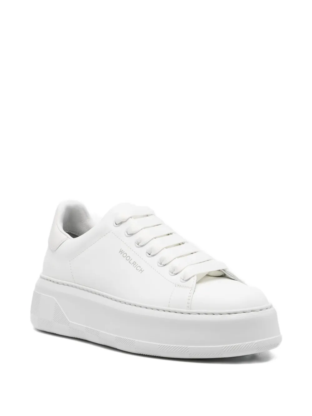 Woolrich leather platform low-top sneakers White