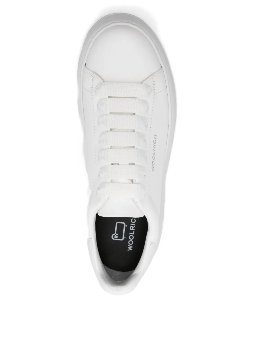 Woolrich leather platform low-top sneakers White